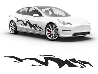 3M Black Tiger Bolt Body Graphic~Full Side Auto Decal Kit~0