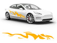 3M Sunflower Yellow Tiger Bolt Body Graphic~Full Side Auto Decal Kit~0
