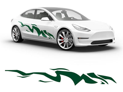 3M Dark Green Tiger Bolt Body Graphic~Full Side Auto Decal Kit~0