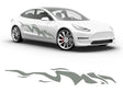 3M Light Gray Tiger Bolt Body Graphic~Full Side Auto Decal Kit~0