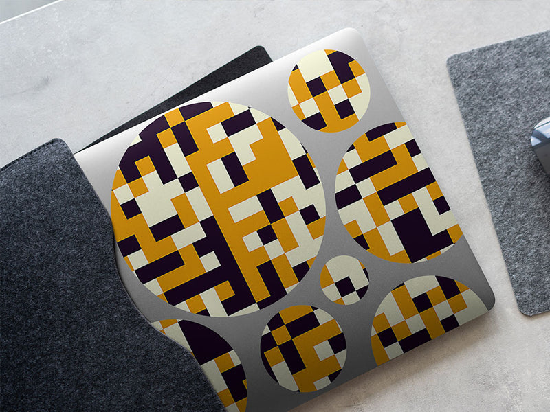 tiger stripe pixel DIY Laptop Stickers