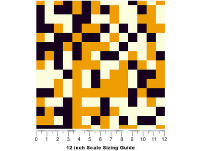Tiger Stripe Pixel Vinyl Film Pattern Size 12 inch Scale~Rwraps Tiger Stripe Pixel Sizing Chart~2