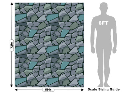 Tight Blue Cobblestone Vehicle Wrap Scale~Rwraps Series 914 Tight Blue Cobblestone Measurements~2