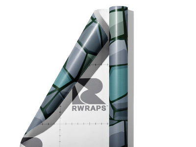 Tight Blue Cobblestone Wrap Film Sheets~Rwraps Series 914 Tight Blue Cobblestone Scrolled Sheet~4