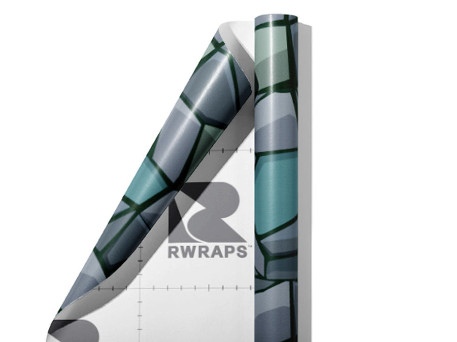Tight Blue Cobblestone Wrap Film Sheets~Rwraps Series 914 Tight Blue Cobblestone Scrolled Sheet~4