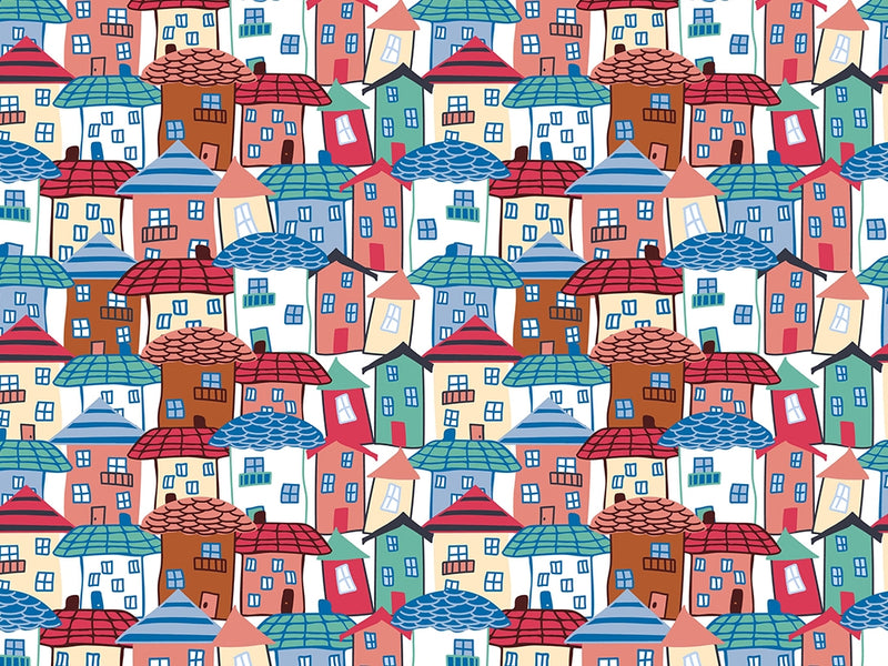 Tight Fit Cityscape Vinyl Wrap Pattern~Rwraps Series 914 Digitally Printed Vinyl Wrap~0
