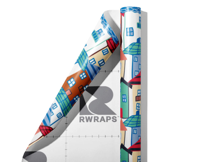 Tight Fit Cityscape Wrap Film Sheets~Rwraps Series 914 Tight Fit Cityscape Scrolled Sheet~4