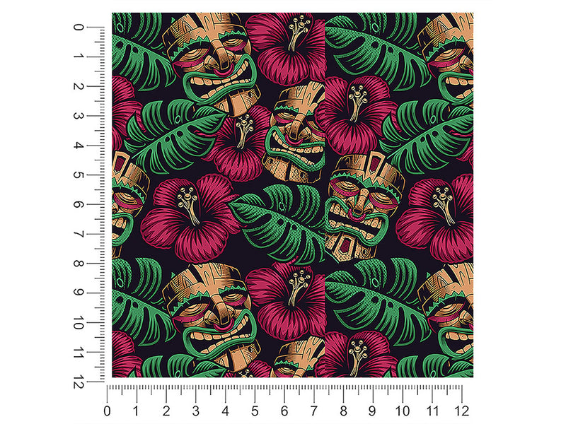 tiki time floral 1ft x 1ft Craft Sheets