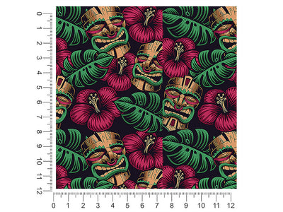 tiki time floral 1ft x 1ft Craft Sheets