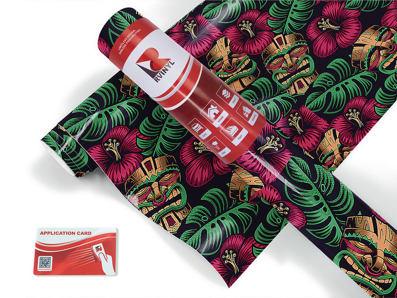 tiki time floral Craft Vinyl Roll