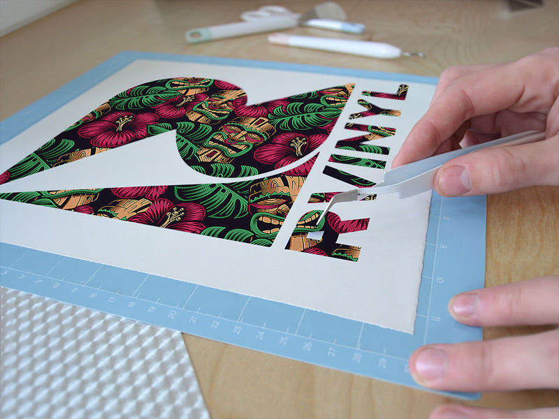tiki time floral Easy Weed Craft Vinyl