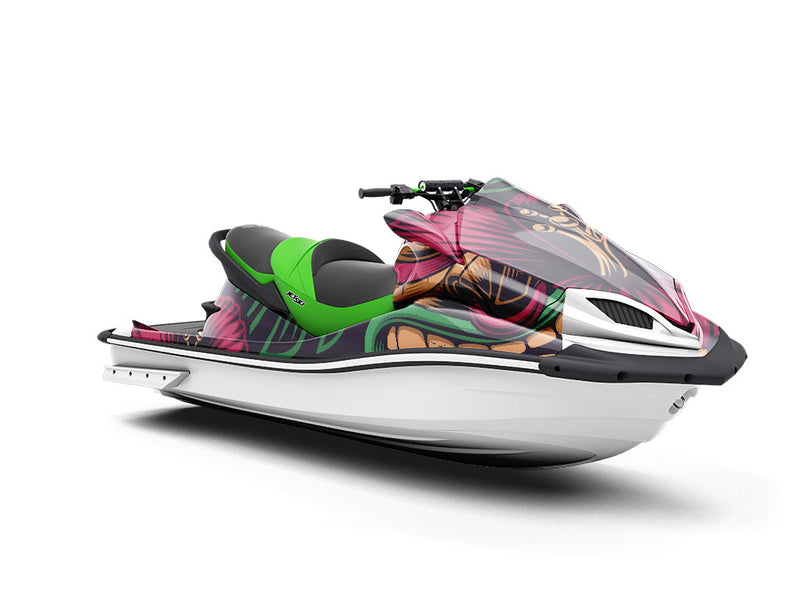 Tiki Time Floral Jet Ski Vinyl Customized Wrap