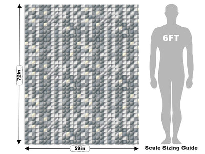 Tiled Shower Mosaic Vehicle Wrap Scale~Rwraps Series 914 Tiled Shower Mosaic Measurements~1