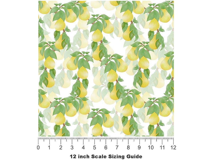 Timeless Anjou Fruit Vinyl Film Pattern Size 12 inch Scale~Rwraps Timeless Anjou Fruit Sizing Chart~2