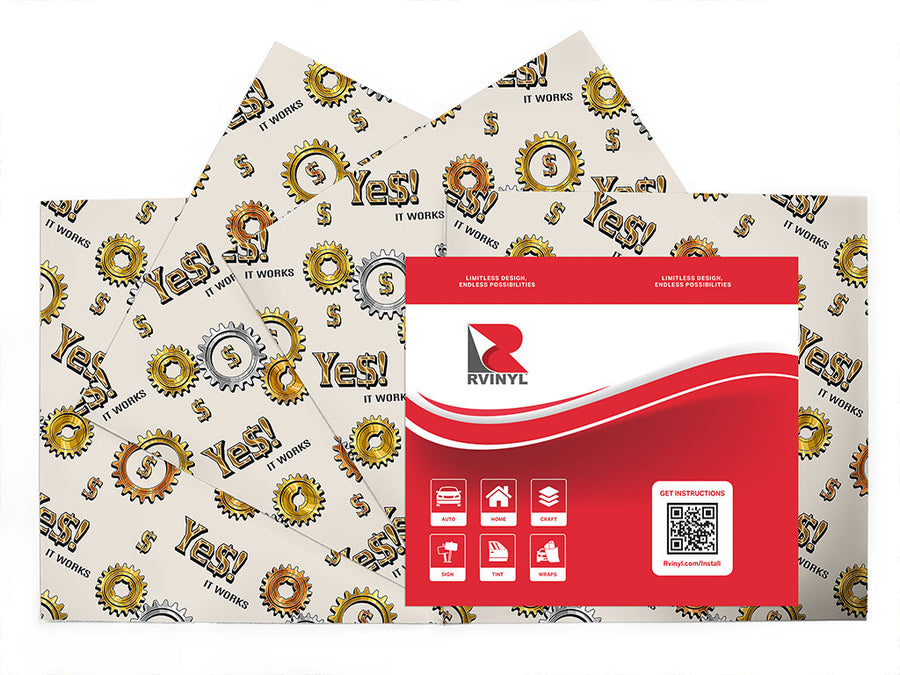 times money bling Craft Vinyl Sheet Pack