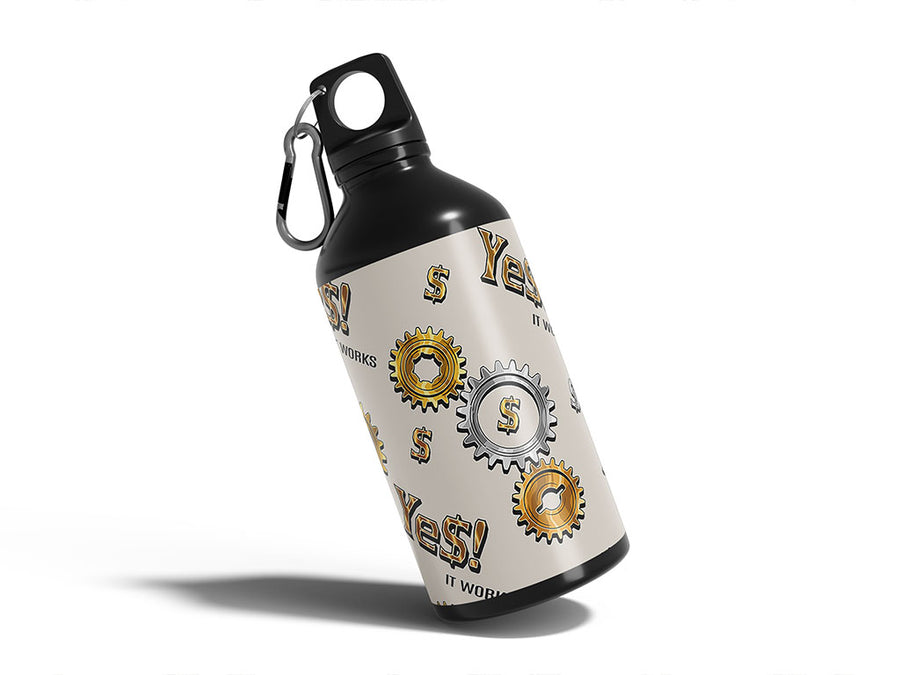 times money bling Water Bottle DIY Stickers