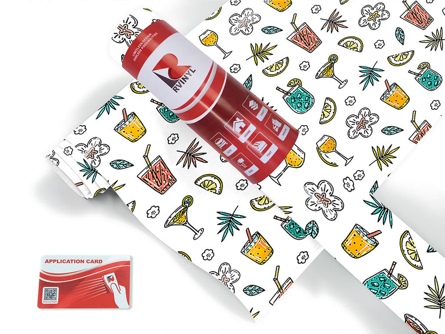 tipsy tropics alcohol Craft Vinyl Roll