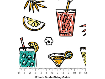 Tipsy Tropics Alcohol Vinyl Film Pattern Size 12 inch Scale~Rwraps Tipsy Tropics Alcohol Sizing Chart~2