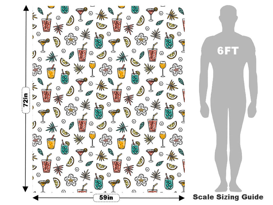 Tipsy Tropics Alcohol Vehicle Wrap Scale~Rwraps Series 914 Tipsy Tropics Alcohol Measurements~1