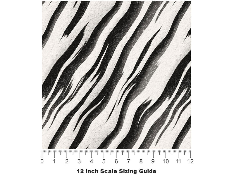 Tipsy Zebra Vinyl Film Pattern Size 12 inch Scale~Rwraps Tipsy Zebra Sizing Chart~3