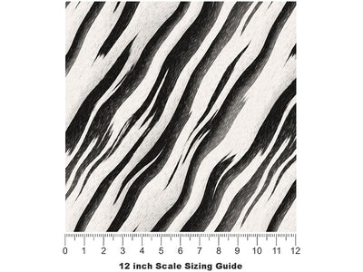 Tipsy Zebra Vinyl Film Pattern Size 12 inch Scale~Rwraps Tipsy Zebra Sizing Chart~3