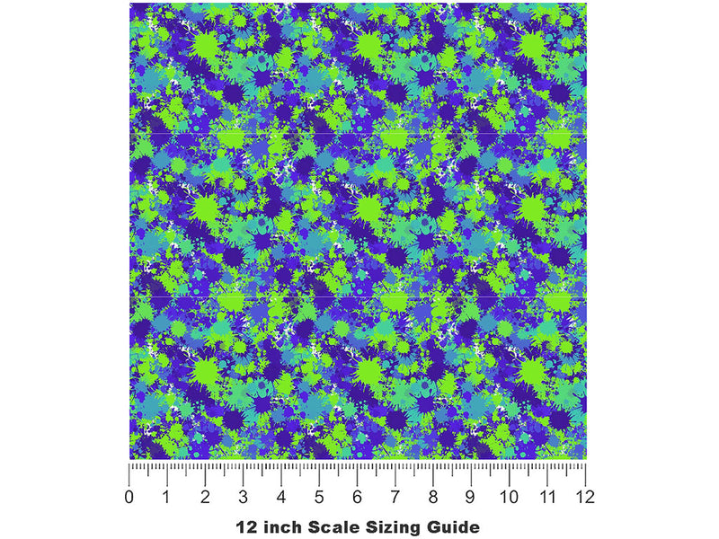 To Funkytown Paint Splatter Vinyl Film Pattern Size 12 inch Scale~Rwraps To Funkytown Paint Splatter Sizing Chart~2