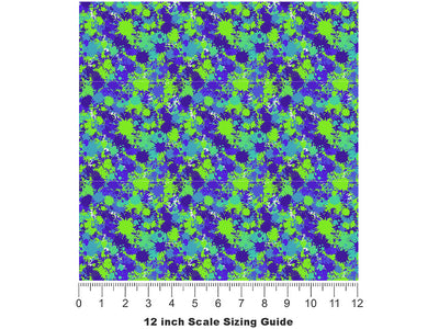 To Funkytown Paint Splatter Vinyl Film Pattern Size 12 inch Scale~Rwraps To Funkytown Paint Splatter Sizing Chart~2