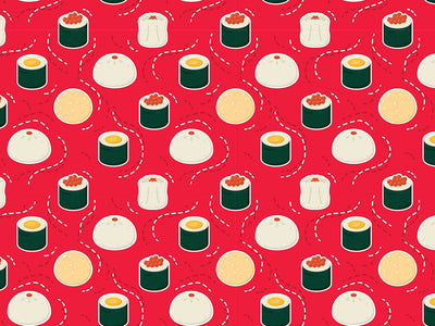 Tobiko Buns Food Vinyl Wrap Pattern~Rwraps Series 914 Digitally Printed Vinyl Wrap~0