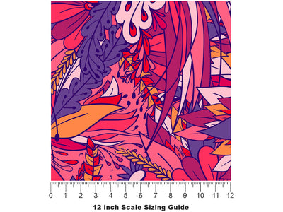 Tomorrows Lies Floral Vinyl Film Pattern Size 12 inch Scale~Rwraps Tomorrows Lies Floral Sizing Chart~2