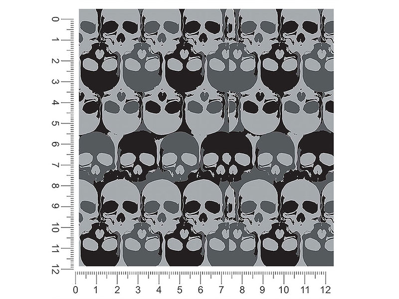 top down skull and bones 1ft x 1ft Craft Sheets