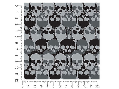 top down skull and bones 1ft x 1ft Craft Sheets