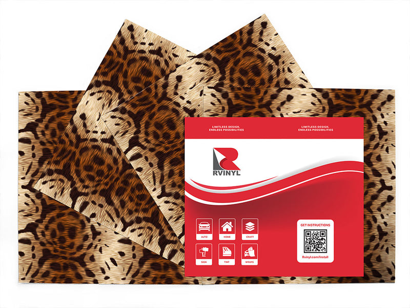 tortoise tiger animal print Craft Vinyl Sheet Pack