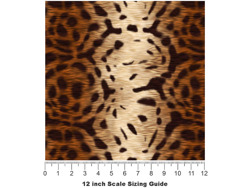 Tortoise Tiger Vinyl Film Pattern Size 12 inch Scale~Rwraps Tortoise Tiger Sizing Chart~3
