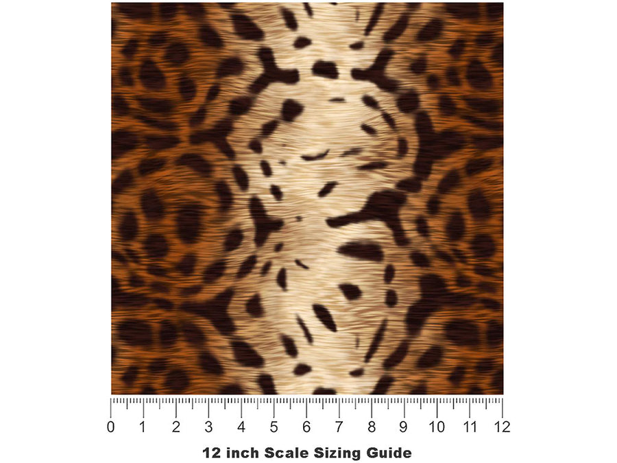 Tortoise Tiger Vinyl Film Pattern Size 12 inch Scale~Rwraps Tortoise Tiger Sizing Chart~3