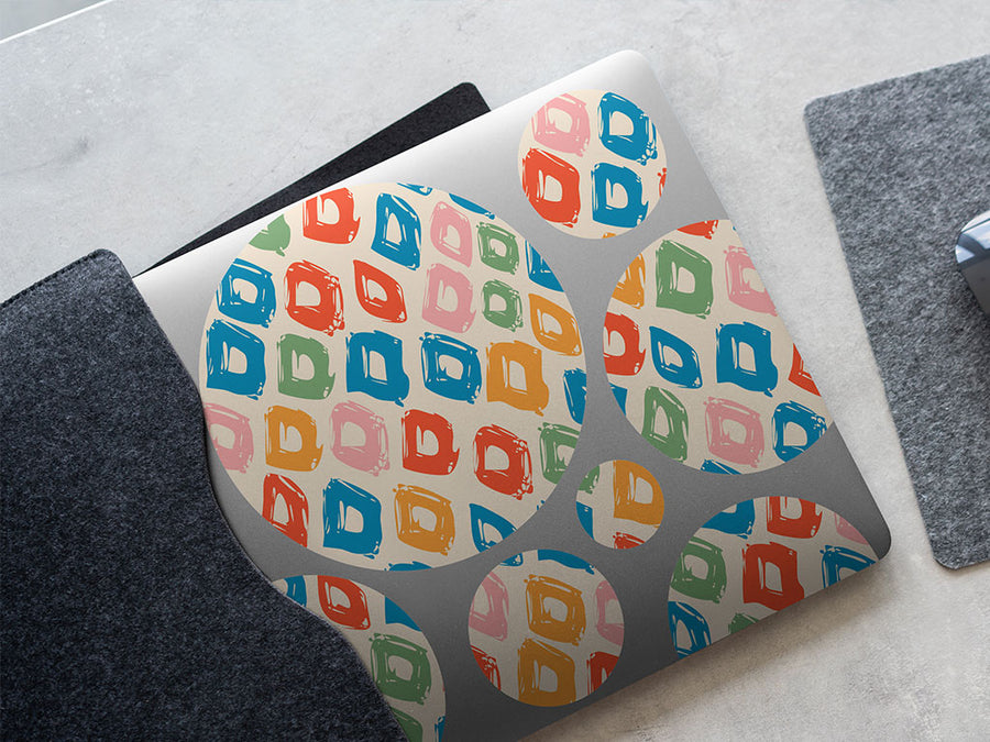 total excitement abstract geometric DIY Laptop Stickers