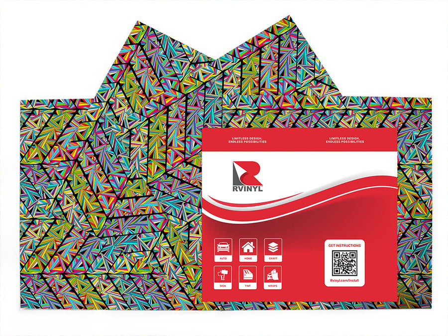 total trapezoid mosaic Craft Vinyl Sheet Pack