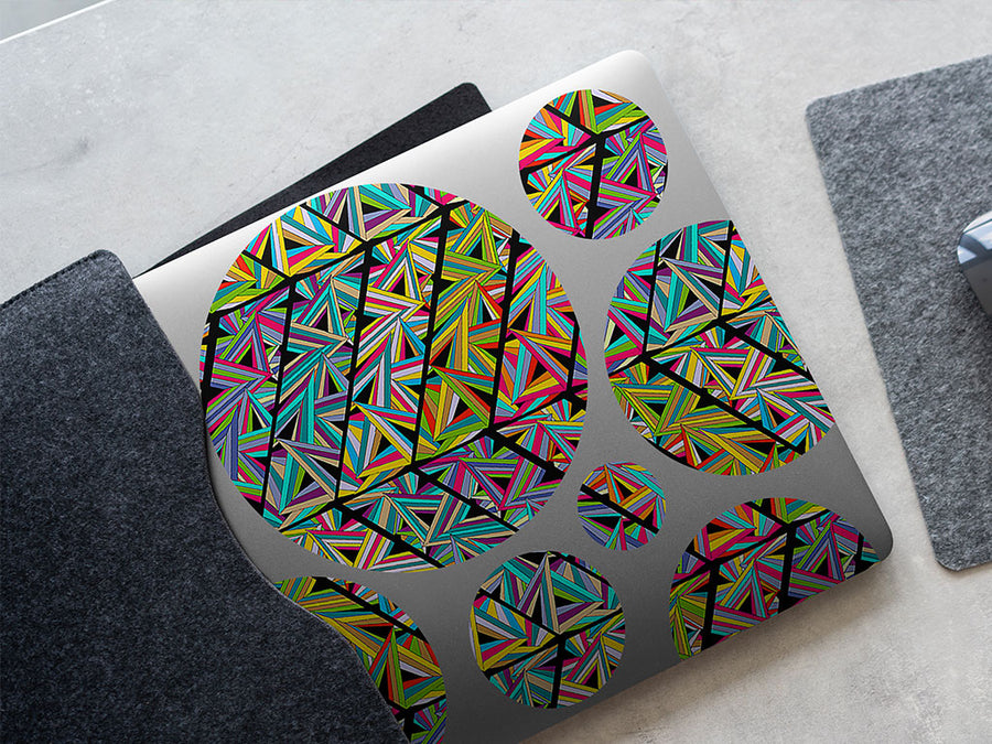 total trapezoid mosaic DIY Laptop Stickers