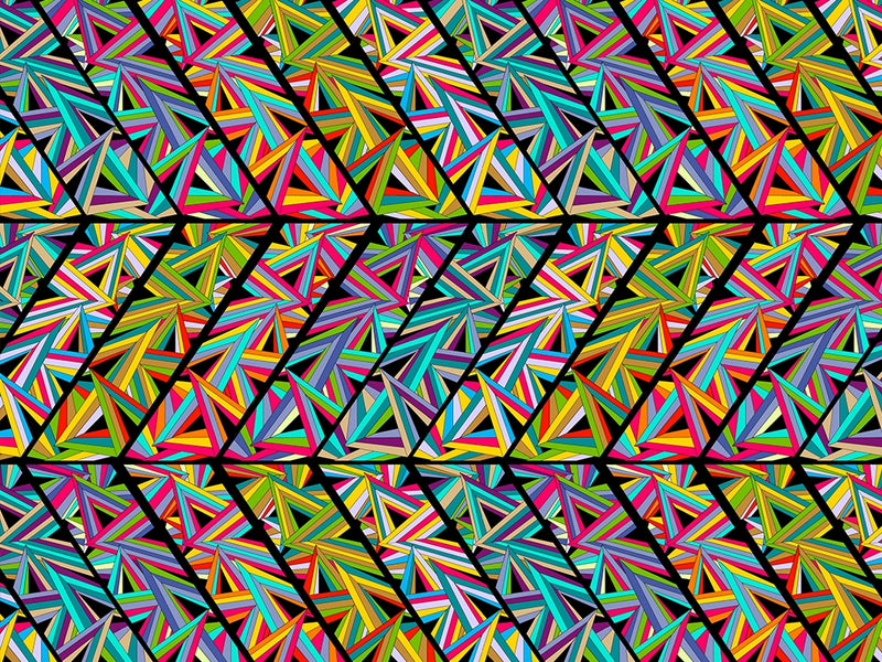 Total Trapezoid Mosaic Vinyl Wrap Pattern~Rwraps Series 914 Digitally Printed Vinyl Wrap~0