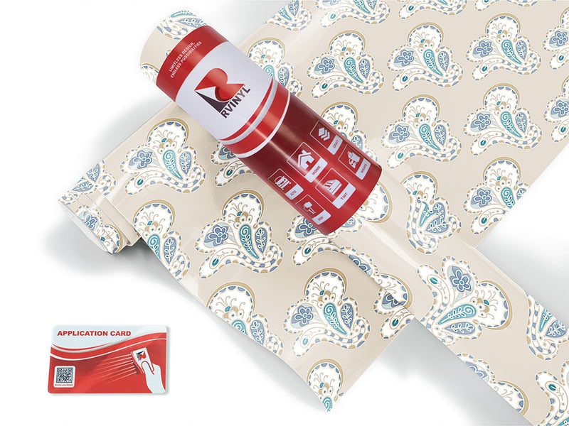 total whiteout paisley Craft Vinyl Roll