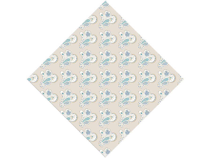 Total Whiteout Paisley Vinyl Wrap Pattern