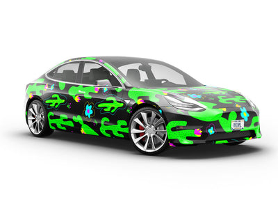 Totally Trippy Cacti Vehicle Vinyl Wrap
