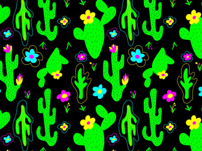 Totally Trippy Cacti Vinyl Wrap Pattern~Rwraps Series 914 Digitally Printed Vinyl Wrap~0