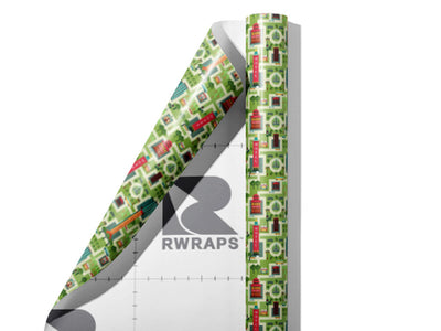 Tourist Town Cityscape Wrap Film Sheets~Rwraps Series 914 Tourist Town Cityscape Scrolled Sheet~4