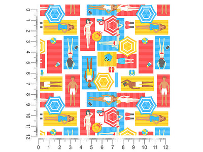 towel tetris summertime 1ft x 1ft Craft Sheets