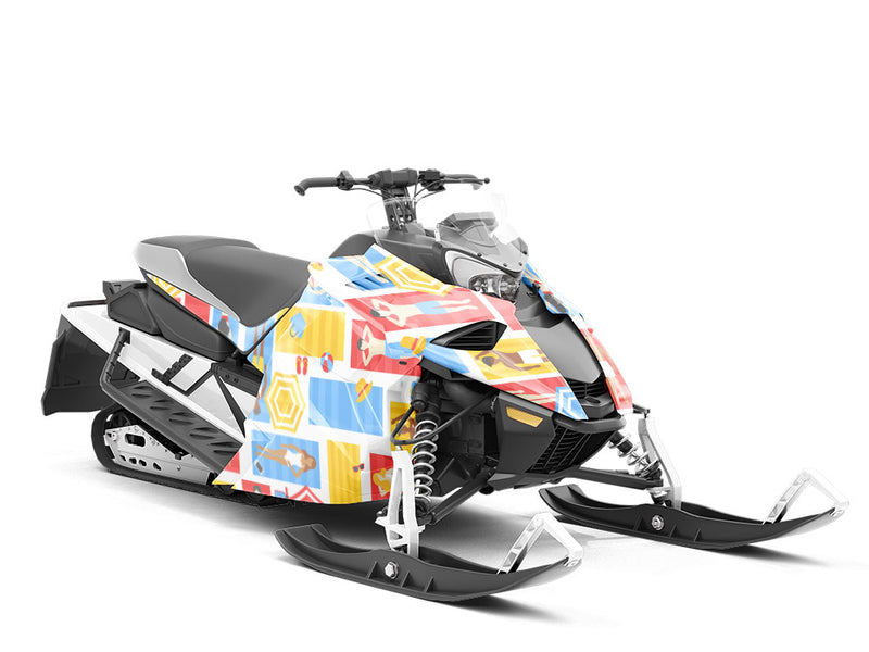 Towel Tetris Summertime Custom Wrapped Snowmobile