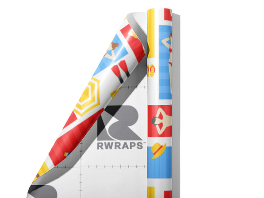 Towel Tetris Summertime Wrap Film Sheets~Rwraps Series 914 Towel Tetris Summertime Scrolled Sheet~3