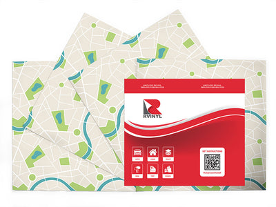 town map mosaic Craft Vinyl Sheet Pack