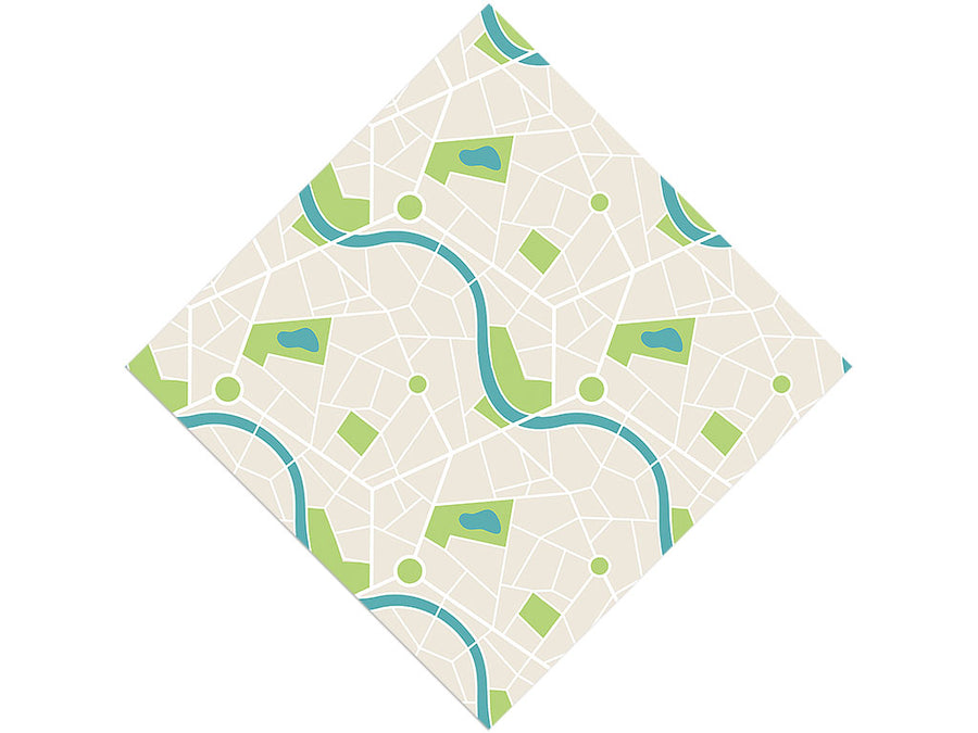 Town Map Mosaic Vinyl Wrap Pattern
