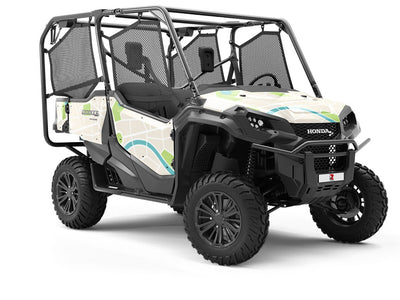 Town Map Mosaic Utility Vehicle Vinyl Wrap