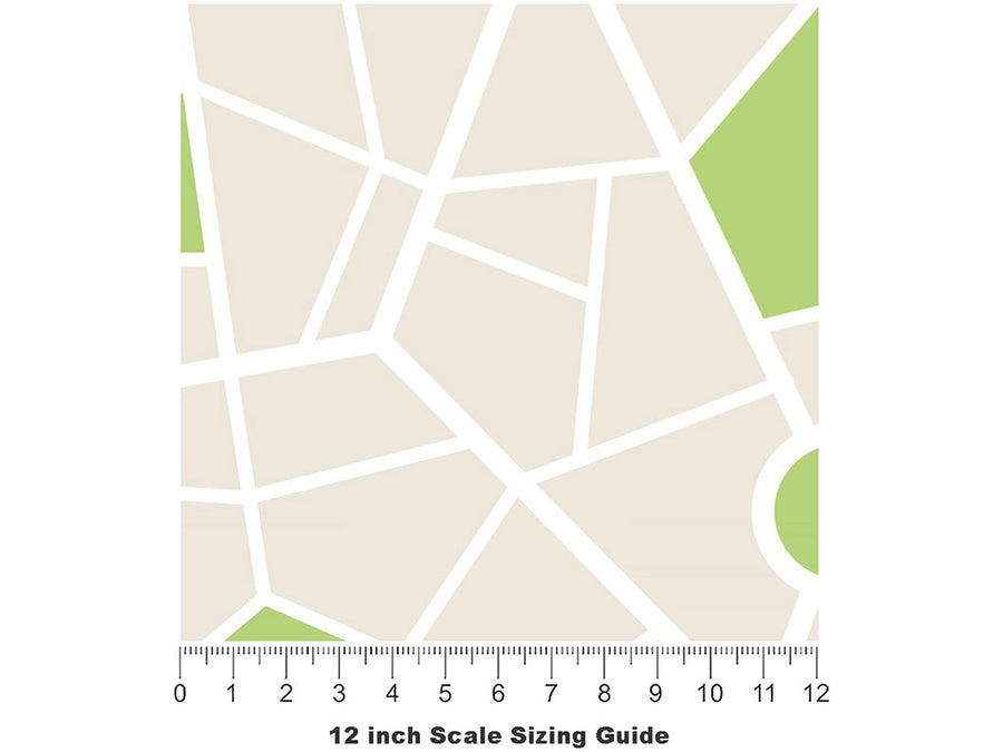 Town Map Mosaic Vinyl Film Pattern Size 12 inch Scale~Rwraps Town Map Mosaic Sizing Chart~2